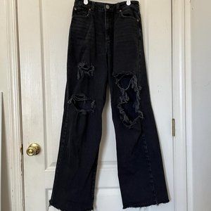 Black denim garage jeans